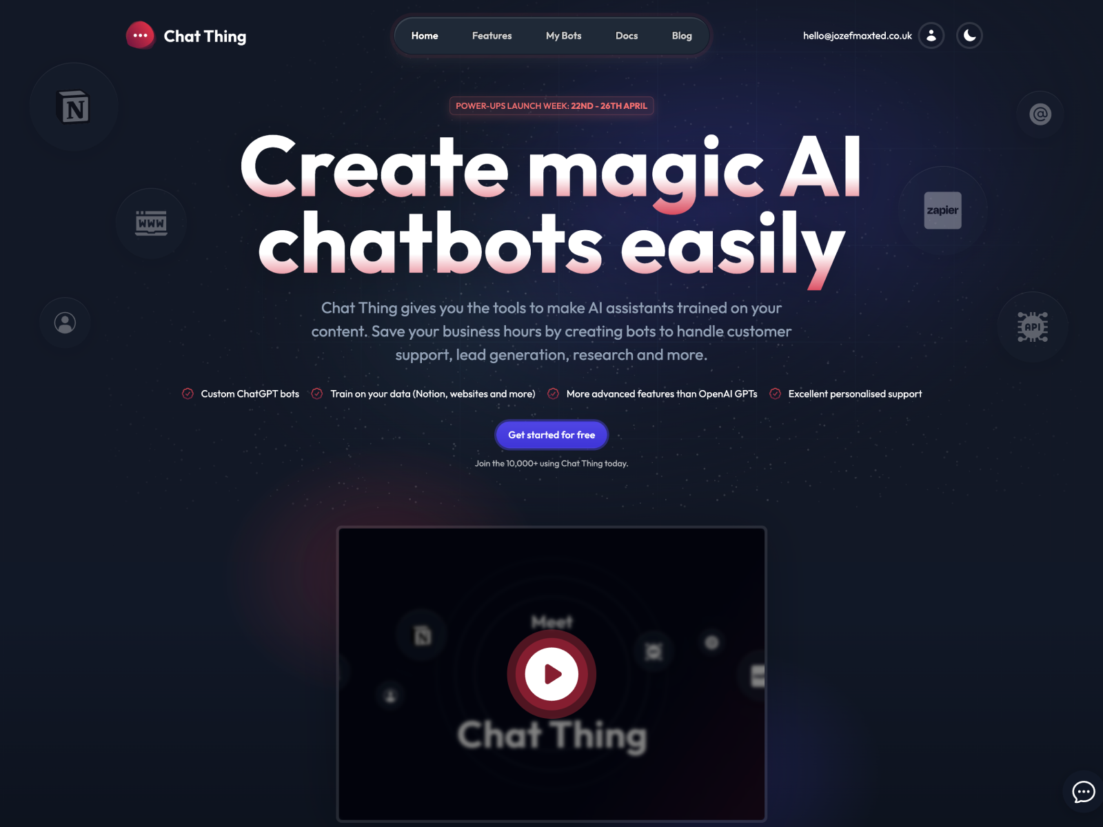 Chat Thing Landing Page 1600